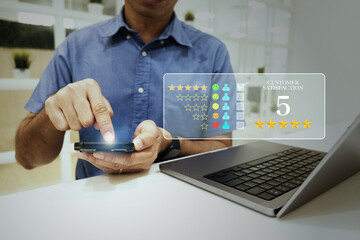 rating feedback review satisfaction service for giving best score point, Customer survey.