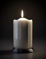 Candle in the dark. Ai generated.