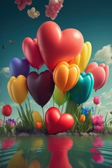Vibrant Valentine Balloons
