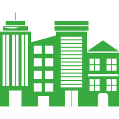 eco city buildings icon