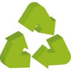 isometric recycle symbol