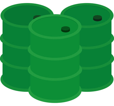 isometric oil barrels