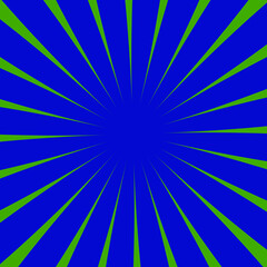 Green and blue sunburst pattern background. Retro ray pattern background. Royalty high-quality free stock photo image of overlays sunbeams grunge Abstract backgrounds. Retro stripe pattern sunbrush