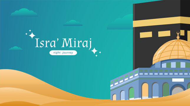 Isra miraj banner template design