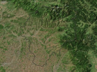 Bistrita-Nasaud, Romania. High-res satellite. No legend