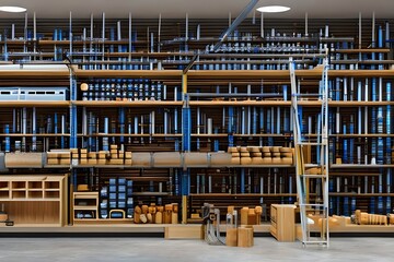 In a construction supply shop. Generative AI