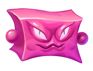 Pink cube disco icon avatar