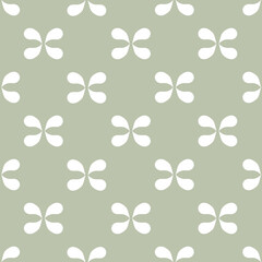 seamless repeat pattern with simple white hand drawn design element on a sage green background perfect for fabric, scrap booking, wallpaper, gift wrap projects
