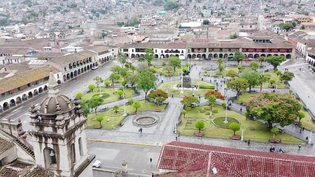 Plaza armas Ayacucho drone