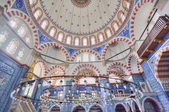 Interior, Rustem Pasa Mosque, Istanbul, Turkey, Europe
