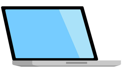 Minimal laptop mockup isolated on background. Computer notebook template layout. Flat design for business, commercial, presentation concept cartoon illustration.