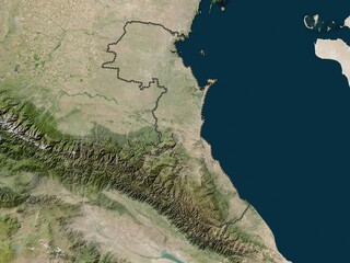 Dagestan, Russia. Low-res satellite. No legend