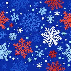 Hand painting winter snowflake pattern