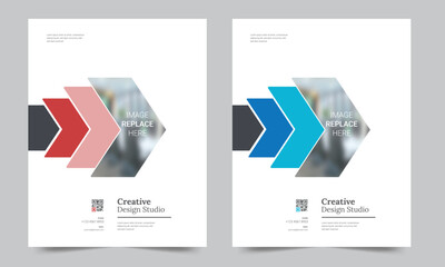 Cover design for annual report and business catalog, magazine, flyer or booklet. Brochure template layout. A4 cover vector EPS-10