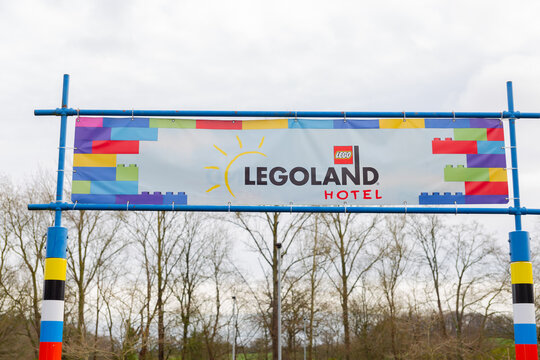 January 14 2023, Windsor, England, United Kingdоms. The entrance of legoland Hotel in close up