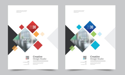 Cover design for annual report and business catalog, magazine, flyer or booklet. Brochure template layout. A4 cover vector EPS-10