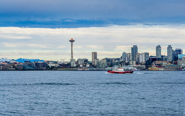 Fototapeta premium Overcast Seattle Skyline 6