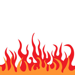 Flame icon vector. Fire illustration sign. Flames symbol or logo.