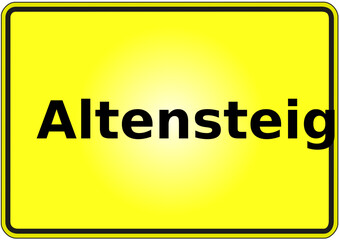 Fototapeta premium Stadteingangsschild Deutschland Stadt Altensteig