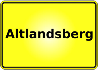 Stadteingangsschild Deutschland Stadt Altlandsberg