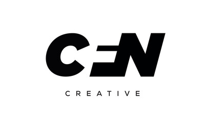 CFN letters negative space logo design. creative typography monogram vector