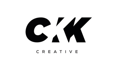 CKK letters negative space logo design. creative typography monogram vector