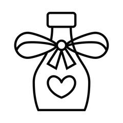 Bottle love design vector icon