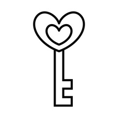 Key love design vector icon