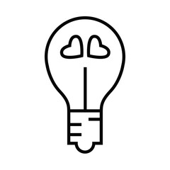 lamp love design vector icon