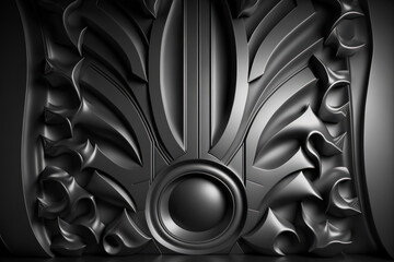 backdrop steel with a black metal texture. Generative AI