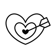 Love target design vector icon