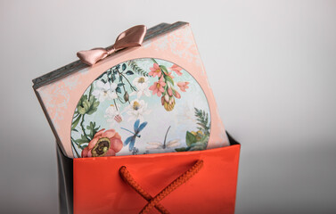 bag with a gift box
