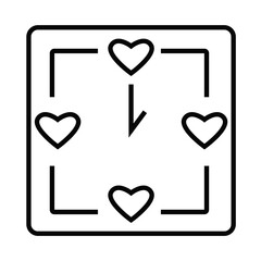 valentines hour design vector icon