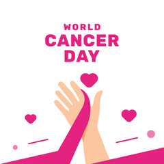 World Cancer Day Flat Illustration