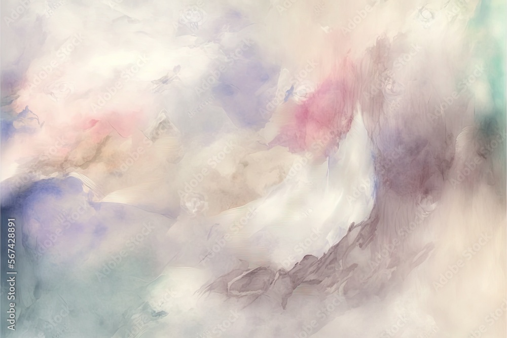 Poster  a painting of a sky with clouds and a blue sky with clouds and a blue sky with clouds and a blue sky with clouds and a blue sky with clouds. Generative AI