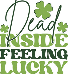 dead inside feeling lucky Retro SVG