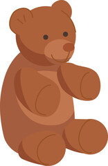 Teddy bear cartoon icon. Soft plush toy