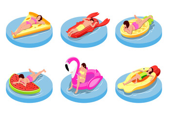 Inflatable Toys Isometric Compositions