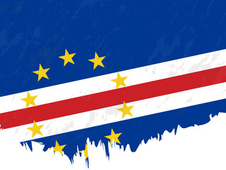 Grunge-style flag of Cape Verde.