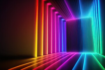 Rainbow light abstract background with colorful spectrum (Ai generated)