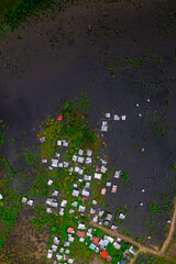 aerial view of asian nature