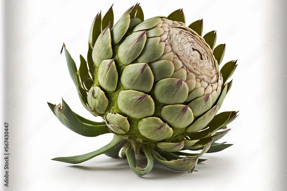 Poster an artichoke is shown on a white background with a white background behind it and a white background