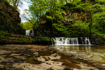 Springtime waterfalls