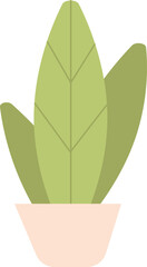 Green houseplant icon. Home decoration. Flowerpot symbol