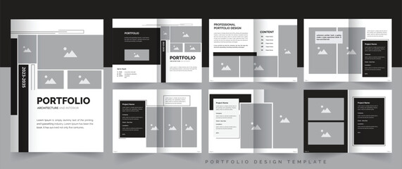 architecture or interior a4 portfolio design template