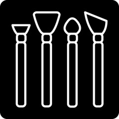 solid BRUSH design vector icon