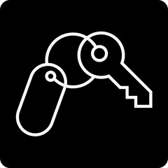 solid key design vector icon