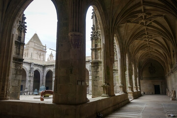 Fototapeta premium Interior aisles of the Santiago de Compostela Cathedral, Galicia, Spain