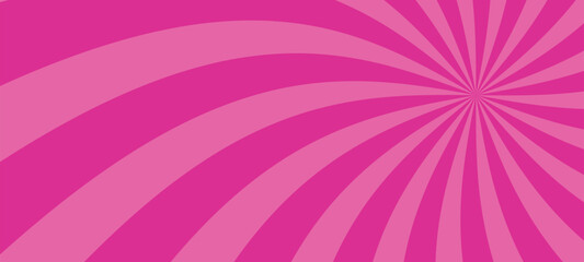 Pink radial background. Spiral ray starburst. Vector pattern illustration