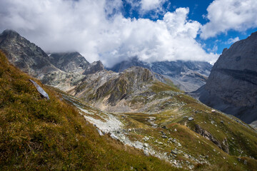 Fototapeta na wymiar Grande Casse Alpine glacier landscape in French alps